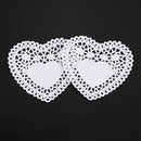 100x 4 inch White Love Heart Paper Lace Doilies doily For cardmaking scrapb T7U2