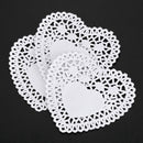 100x 4 inch White Love Heart Paper Lace Doilies doily For cardmaking scrapb T7U2