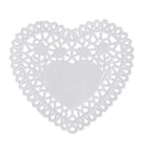100x 4 inch White Love Heart Paper Lace Doilies doily For cardmaking scrapb T7U2