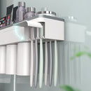 Magnetic Toothbrush Holder Bath Wall Mounted Toothpaste Caddy Stand Organizer
