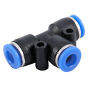 10 pcs Black Blue Equal to 6mm Joint Pneumatic Push In Fittings H6J8