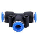 10 pcs Black Blue Equal to 6mm Joint Pneumatic Push In Fittings H6J8