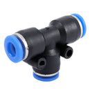 10 pcs Black Blue Equal to 6mm Joint Pneumatic Push In Fittings H6J8