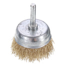 Drillpro 12Pcs Wire Wheel Brush Cup Wire Brush Set 6mm Shank For Removal of Rust/Corrosion/Paint-Reduced