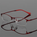 Eye Glasses Half Rimless Glasses Frame Eyeglasses Clear Lens Metal&TR90 Optical Glasses RX Spectacles