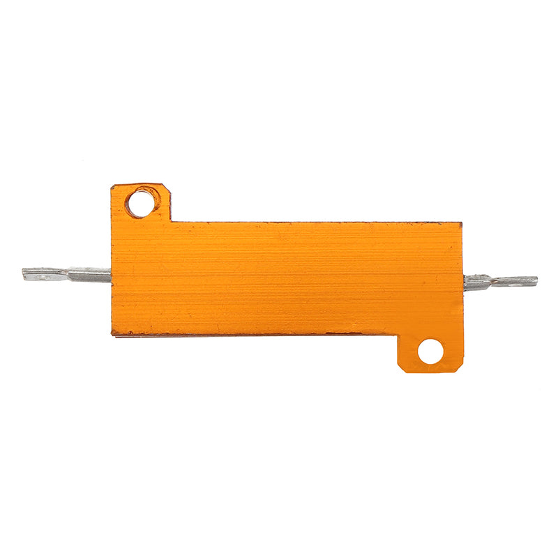 10pcs RX24 100W 2R 2RJ Metal Aluminum Case High Power Resistor Golden Metal Shell Case Heatsink Resistance Resistor