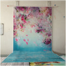 petal peach blossom printed baby photo backdrops Art fabric newborn wood ba X5Q5