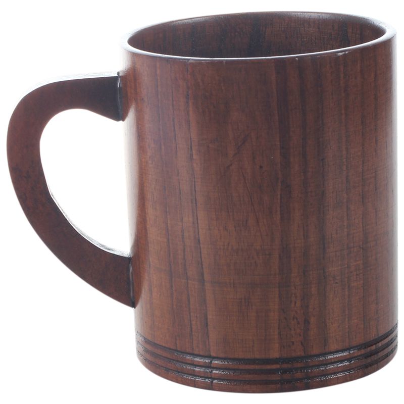 Wooden Cup Primitive Handmade Natural Wood Coffee Tea Beer Juice Milk Mug P Z7U7