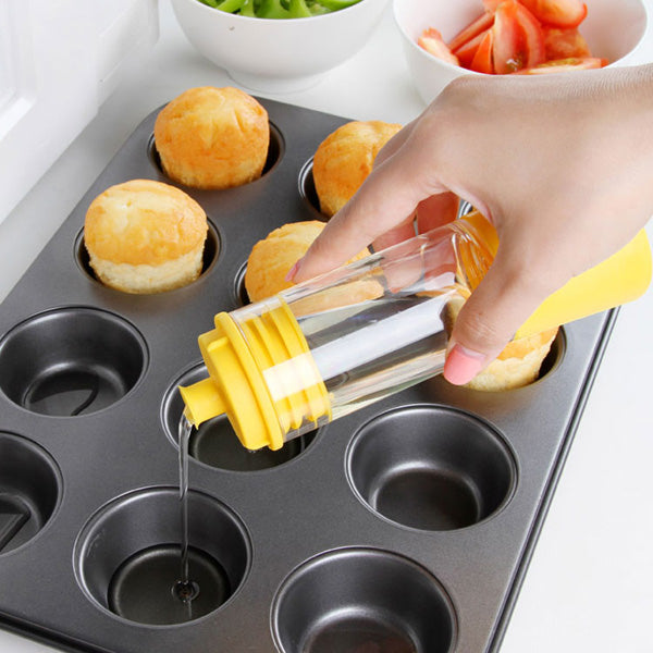 Kitchen BBQ Brushes Bakeware Tools High Temperature Resistant With Oil Bottle Silicone Brush