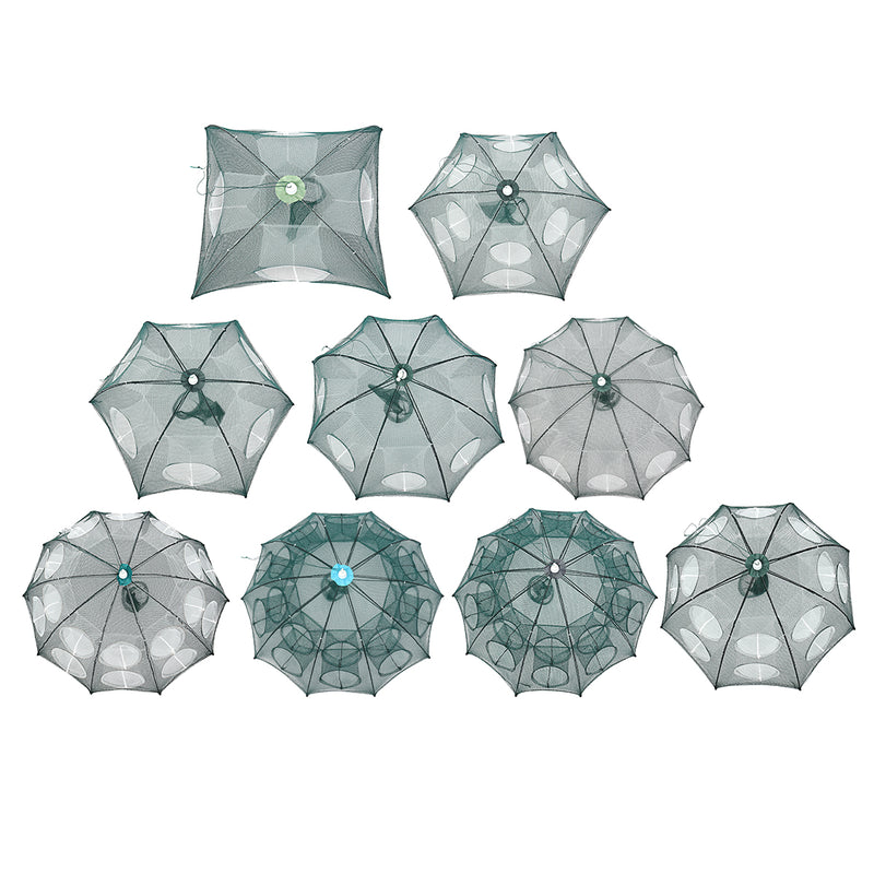 ZANLURE 6 Holes Nylon Fishing Durable Net Shrimp Cage Crab Fish Trap Cast Net
