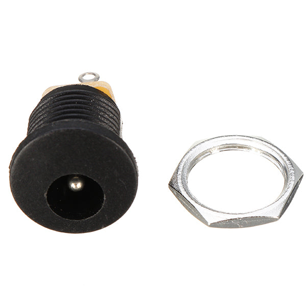 50pcs DC-022 5.5-2.1mm Round Hole Screw Nut DC Power Socket ROHS Internal Diameter 5.5mm
