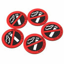 5pcs Rubber Adhesive Sticker Car Office Notice Warning Logo NO SMOKING Sign
