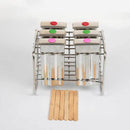 Stainless Steel Popsicle Mould Ice Pop Lolly Ice Cream Stick Holder 6 Molds