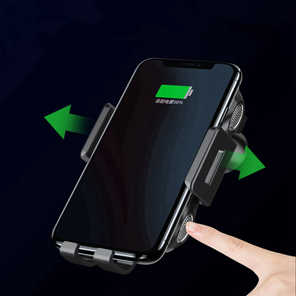 FLOVEME 10W Automatic Clamping Qi Wireless Car Charger For iPhone X Xs Max S9 Note 9 Xiaomi Mix 3