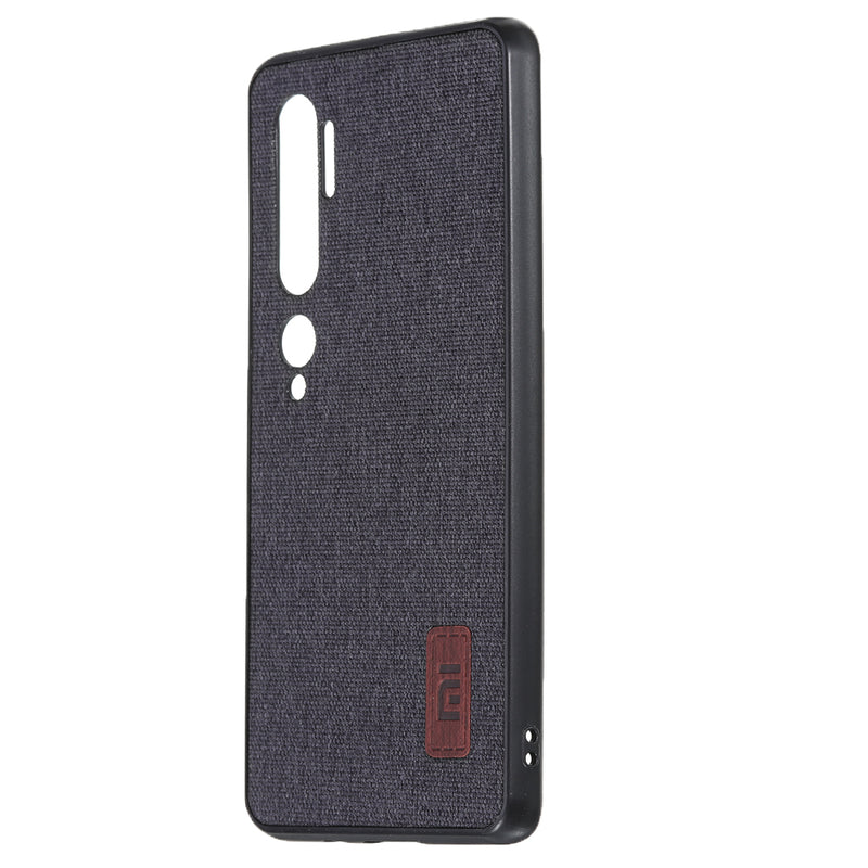 Bakeey Luxury Fabric Splice Soft Silicone Edge Shockproof Protective Case For Xiaomi Mi Note 10 / Mi Note 10 PRO/ Xiaomi Mi CC9 pro