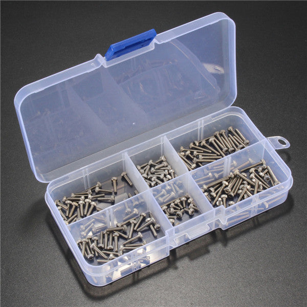 Suleve M2SS1 M2 Stainless Hex Socket Cap Head Screws Allen bolt Nut Assortment Kit 180pcs