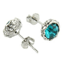 Delicate Snow Lotus Crystal Stud Earrings For Women Fashion Jewelry Sets Wa L5U6