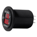 DC 12-24V Red LED Dual Display Voltmeter Ammeter Round Panel for car motorc K5T9