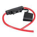 Inline Blade Car Fuse Holder Weatherproof 8AWG Wire with Max 30A AMP Green Fuse