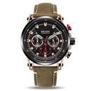 MEGIR 2085 Military Style Date Chronograph Multifunction Quartz Watch Fashion Men Wrist Watch