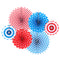 6 Pcs/Set Fiesta Paper Fans Pinwheel Wedding Party Wall Hanging Decorations