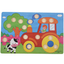 Kids Early Learning Educational Cartoon Toys Wooden Tangram Jigsaw Board Wo F8G1