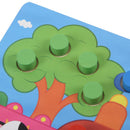 Kids Early Learning Educational Cartoon Toys Wooden Tangram Jigsaw Board Wo F8G1