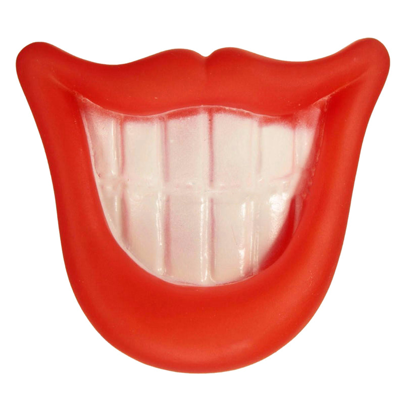 Funny Pet Dog Puppy Chew Sound Squeaky Giggle Big Smile Lips & Teeth Play T