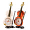 Honana Vintage Unique Small Expert Mini Violin Alarm Clock Office Home Decor Handmade Craft