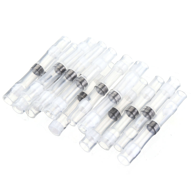 Excellway 250PCS Solder Seal Wire Connectors Waterproof Heat Shrink Butt Connectors Solder Ring Rerminal Tube Terminal Wire Connector Terminal