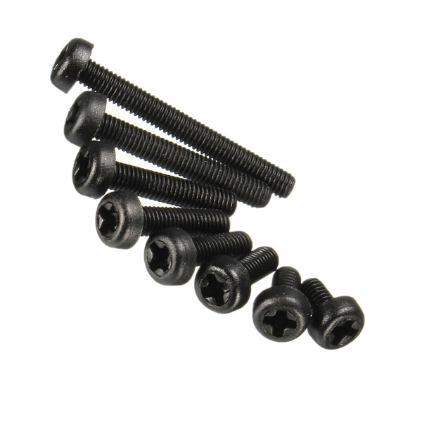 Suleve M3NP1 50Pcs M3 Nylon Screw Bolt Black Round Phillips Screw Nut Nylon PCB Standoff Assortment 5-25mm