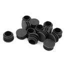 15 Pcs 22mm Diameter Blanking End Caps Covers Tube Insert Black O8J7