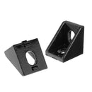 Suleve AJ20 10Pcs 2020 Black Aluminium Angle Corner Joint 2020 Series Aluminum Extrusion 20x20mm Right Angle Bracket Furniture Fittings
