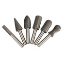 6pcs Set Rotary Burrs Steel Tungsten Shank 6mm Rotary Milling Cutter T3T4