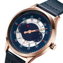 SINOBI 9815 Fashion Leather Strap Men Creative Dial Week Display 24Hour Quartz Watch