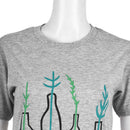 Women's New Summer Street Style T-Shirt Bottle Plants Pattern Print O-neck  T6F5