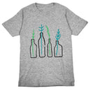 Women's New Summer Street Style T-Shirt Bottle Plants Pattern Print O-neck  T6F5