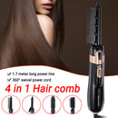 4in1 Multifunction Hair Comb Straight Brush Roll Hair Negative ion Hot Air Dryer