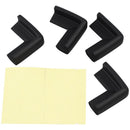 Table Cupboard Worktop Corner Cover Protector Cushion 4 Pcs Black C3A1