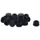 Blanking End Caps Round Tube Insert Cover 19mm Dia 20 Pcs Black C1G5
