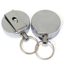 2 pcs Fly Fishing Retractable Zinger Reel Cord Retractor Stainless Steel Cl