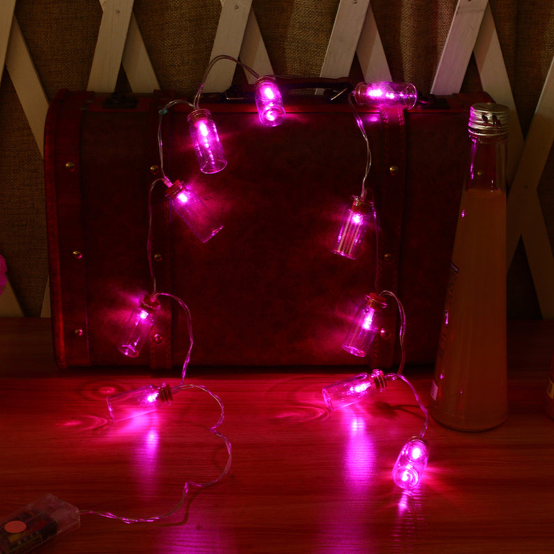 KCASA 1.2M 10 LED Glass Bottles String Lights LED Fairy Lights for Festival Christmas Halloween