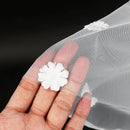 Elegant Ivory Cathedral Length Butterfly Petal Bride Wedding Bridal Veil White DIY Sewing Cloth