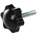 2 Pcs M6 x 30mm Male Thread 32mm Star Head Clamping Knob Black P8M8