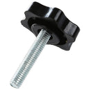 2 Pcs M6 x 30mm Male Thread 32mm Star Head Clamping Knob Black P8M8