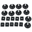 10 Sets 45mm Base Dia Adjustable Leveling Foot 25mmx25mm Square Tube Insert G8X5