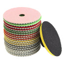 19PCs Set 4inch Diamond Polishing pads Granite Marble Concrete Stone