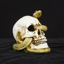 Halloween Skeleton Snake Skull Head Figurine Statue for Halloween Party Decorations