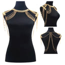 Hot Lady Tassels Link Harness Necklace Jewelry Body Shoulder Necklace Body  K3D3