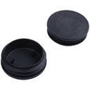 Blanking End Round Tube Inserts Cap Cover 50mm Dia Black 12 Pcs I7W3